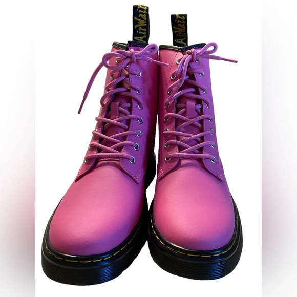 Dr. Martens Shoes - Dr Martens hot pink lace up boots women’s size 8
